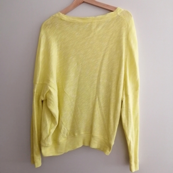 By Anthropologie Damania Yellow Asymmetrical Lightweight Pullover Sweater Small - Picture 3 of 16